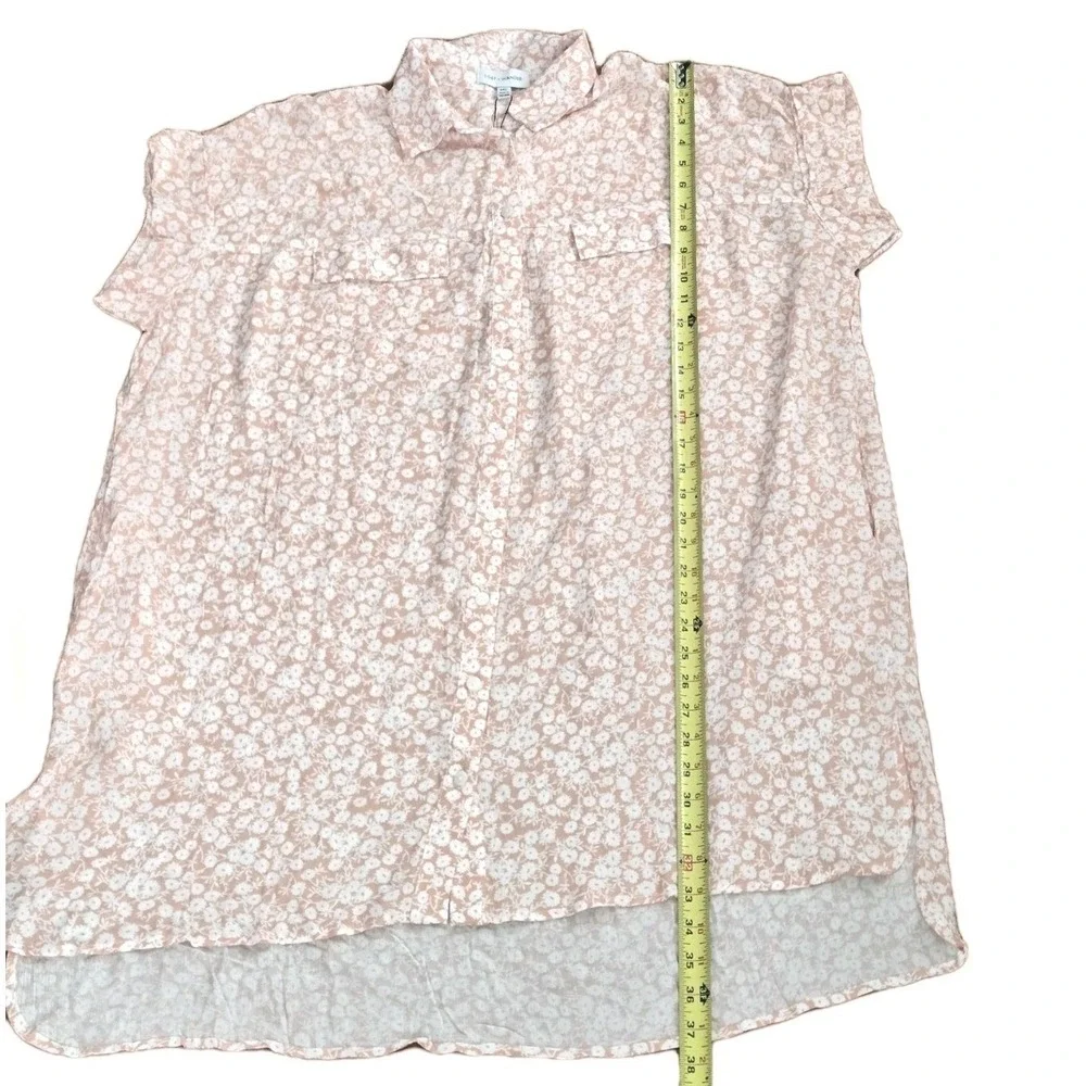 Lost + Wander The Seascape Cover Up Dress M/L Floral Summer Dress Peach‎ White